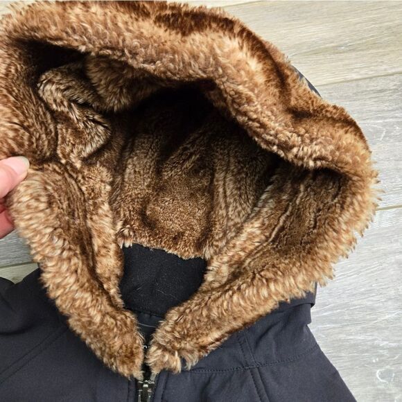 Marmot Furlong Jacket black with brown faux fur winter small - Picture 8 of 10